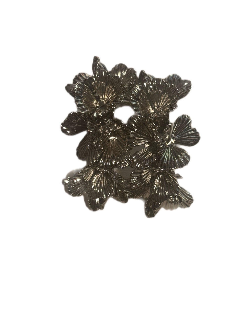 Zara Silver Floral Cluster Earrings - Women Jewelry